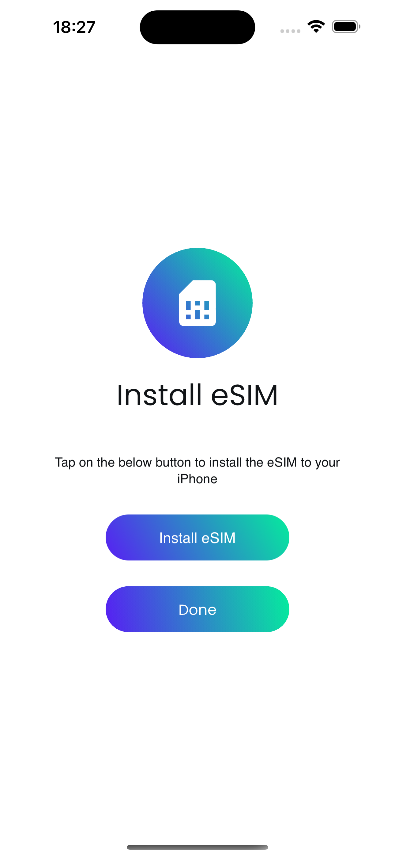 Install the eSIM