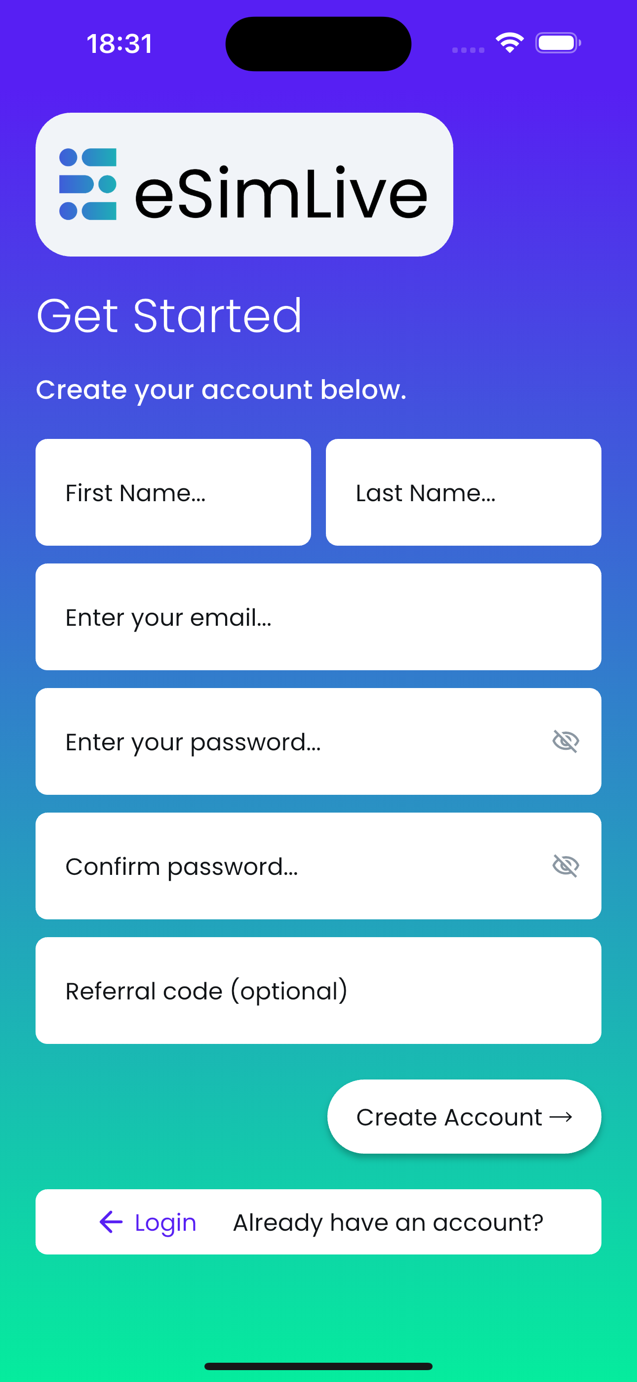 Create Your Account